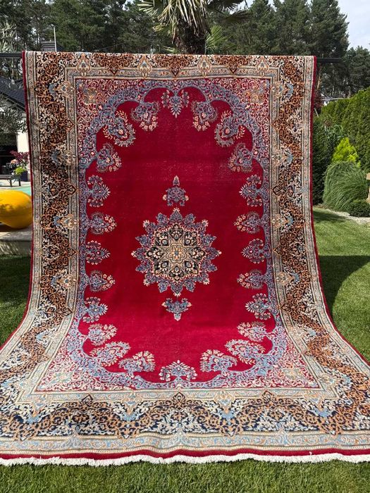 Vintage Dywan Perski Tkany Wełniany Iran Kerman 340x220 gal. 11 tyś