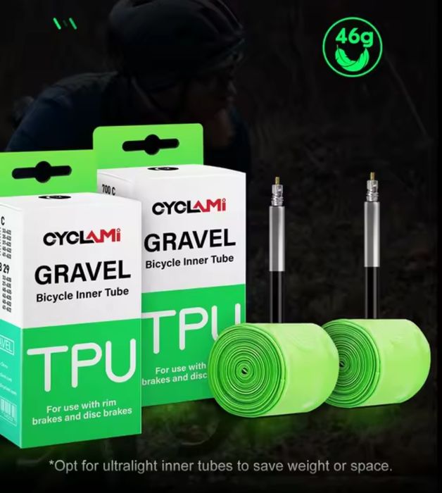 Dętki Gravel TPU a'2 Cyclami 700C Presta 45mm 46g Super Jakość