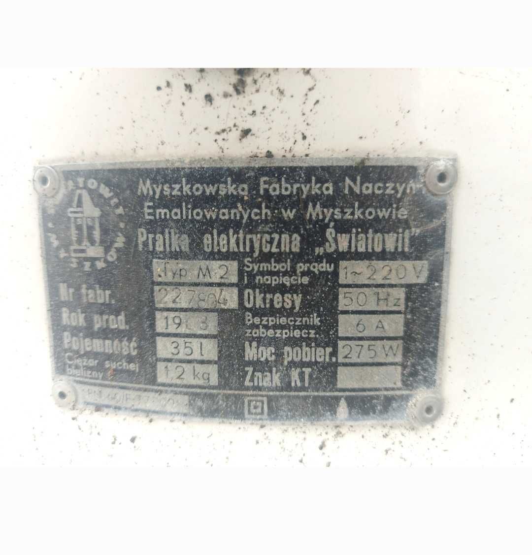 Oryginalna  pralka wirnikowa  Światowit