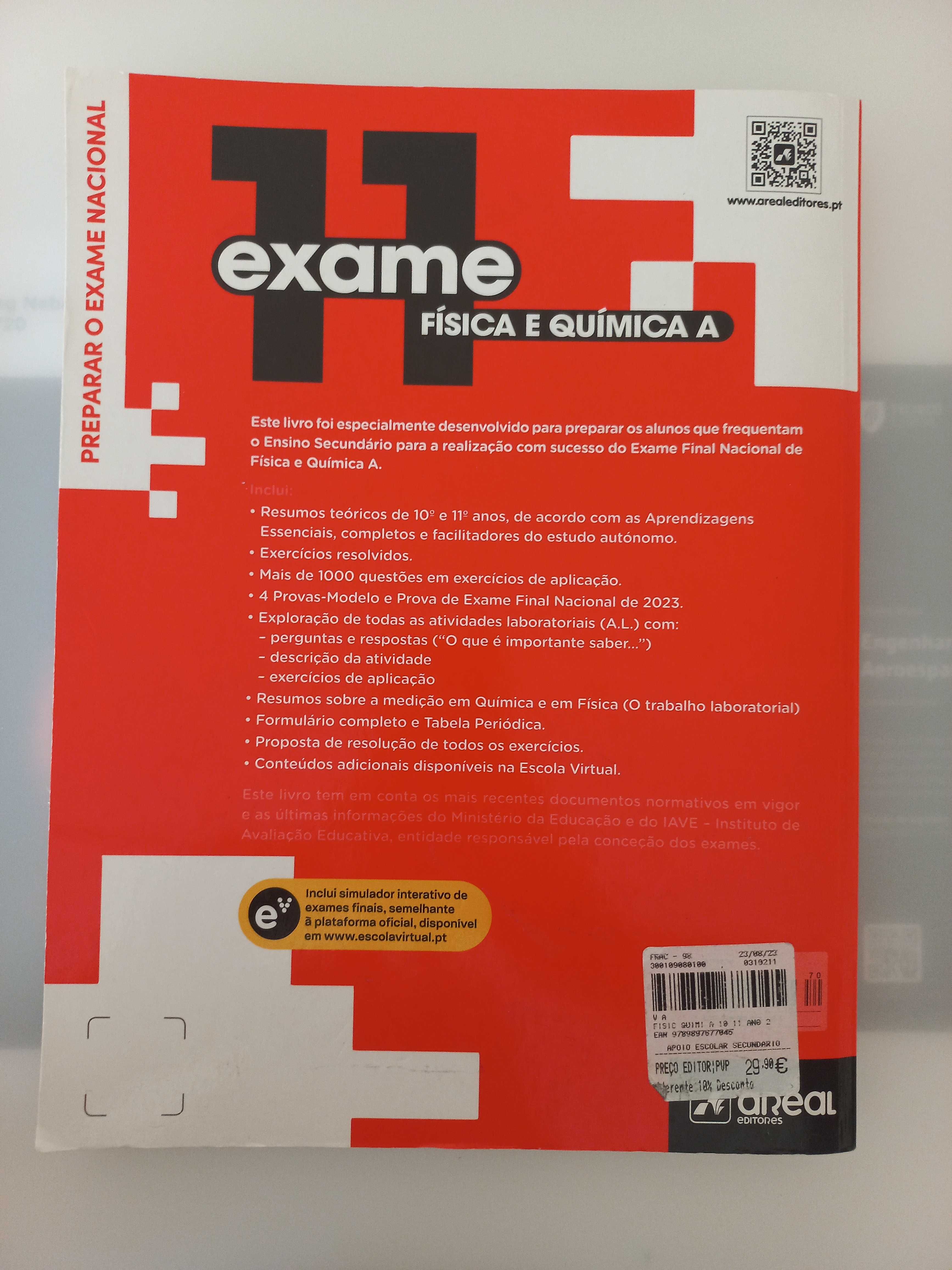 Livro de exame de físico química - 10º e 11º ano