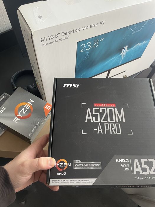 ПК Ryzen 5 4500/ GTX 1070 8Gb, Монітор 23.8 Xiomi