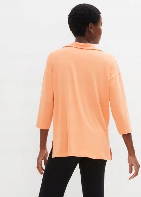 B.P.C bluzka pomarańczowa z kołnierzykiem 40/42.