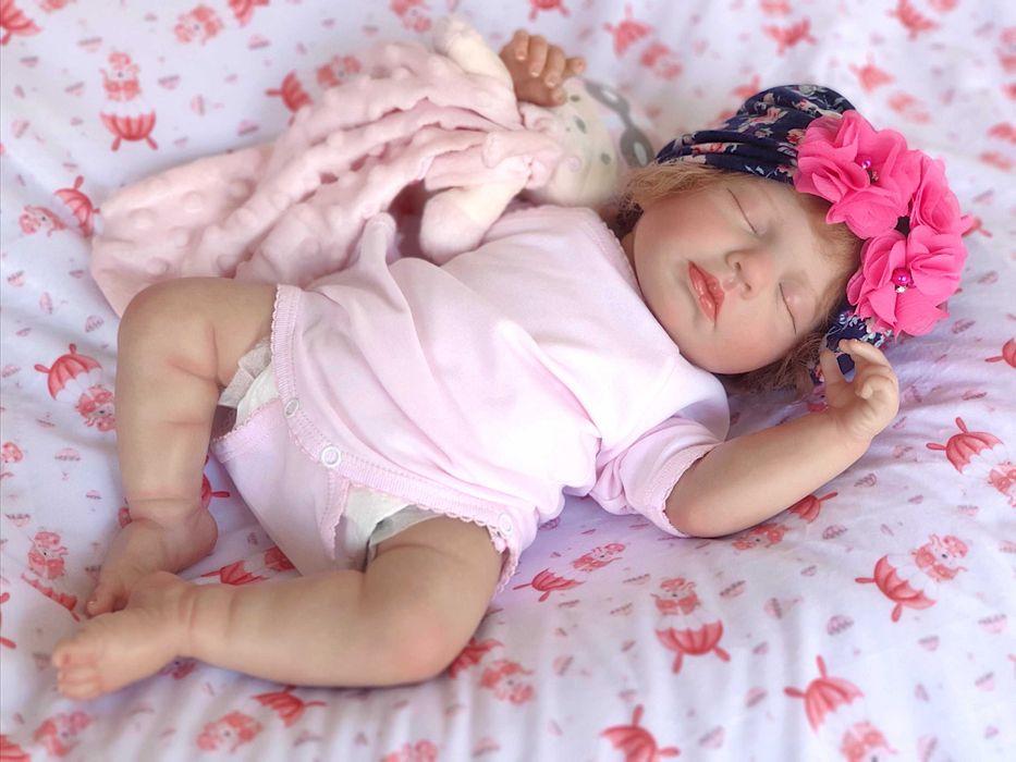 Boneca Reborn Newborn Realista Cabelo Enraizado Boneca de terapia Novo