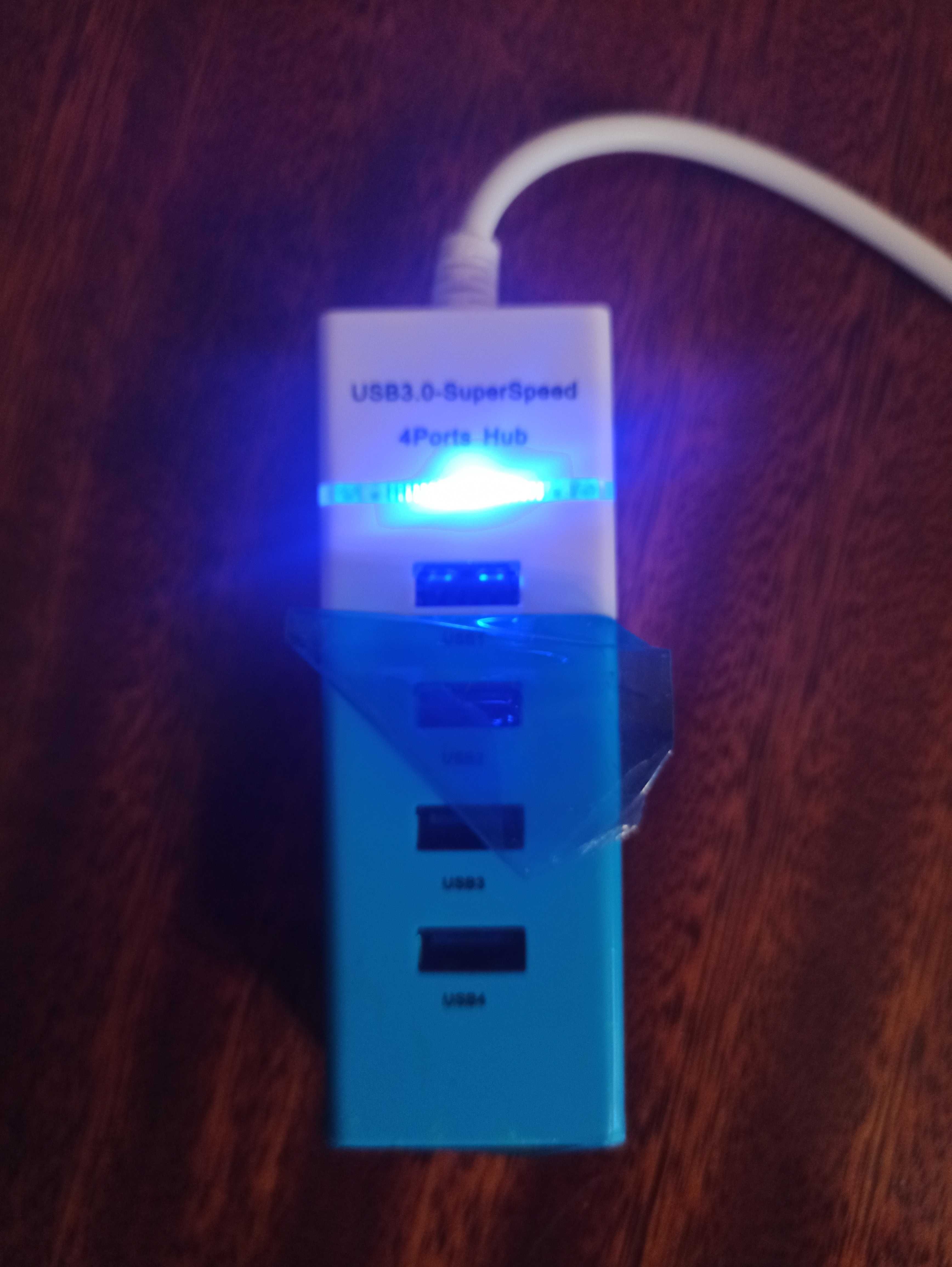 USB 3.0  адаптер-розширювач  для настільного ПК, ноутбука (1 на 4)