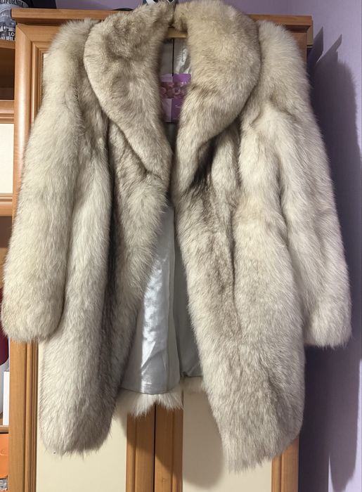 Naturalne futro z lisa + szal z lisa komplet naturalny