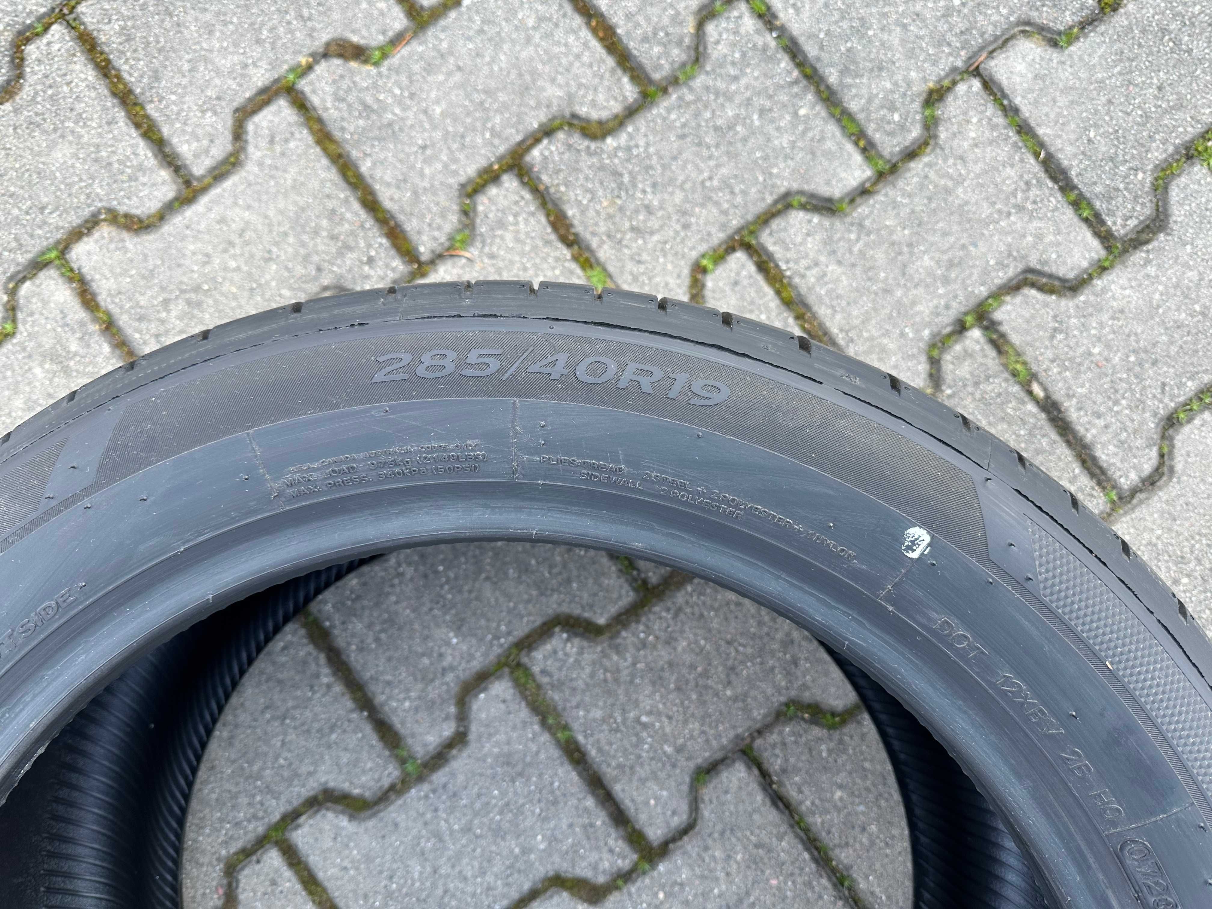 2x Nowe opony letnie 285/40r19 107Y HANKOOK Ventus S1 Evo3 (2023r)