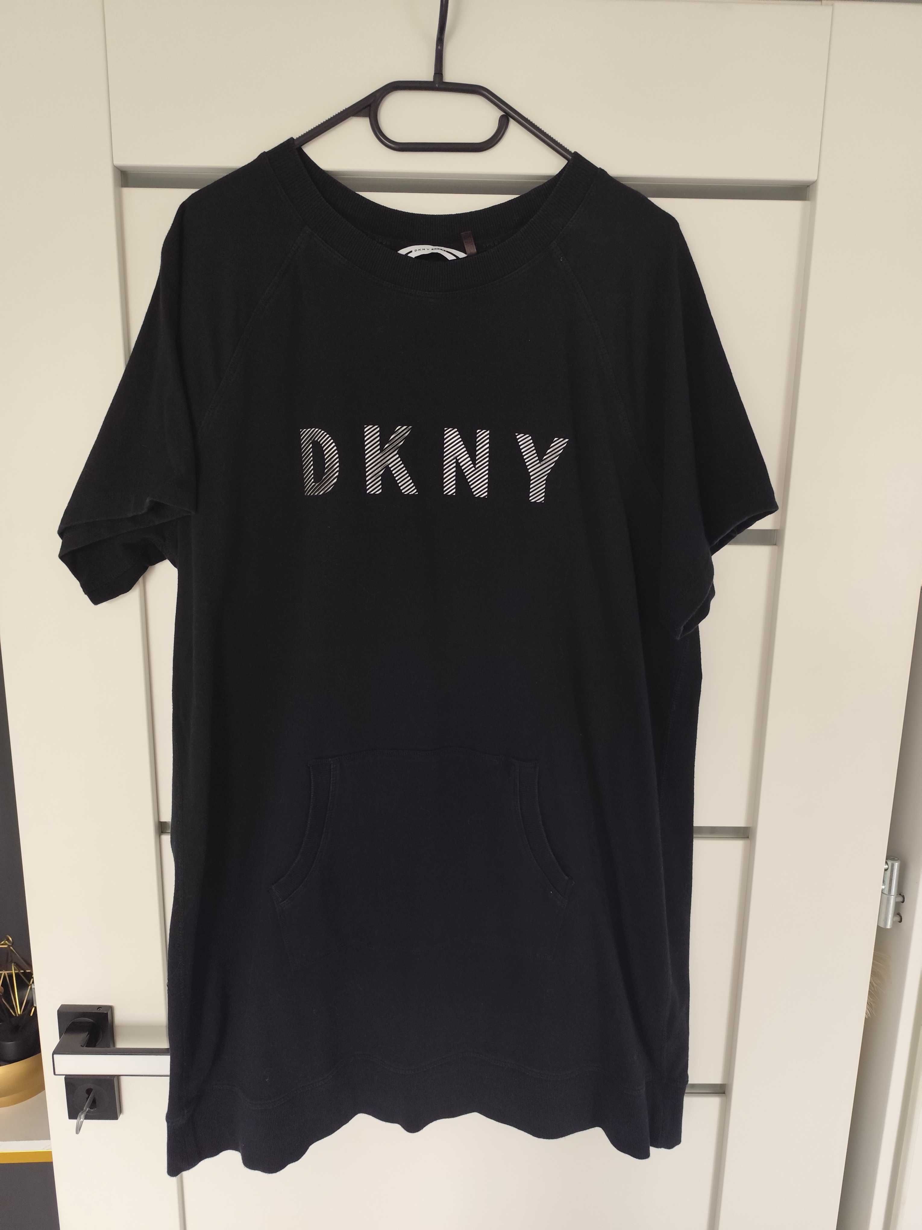 Sukienka DKNY czarna dresowa M 38 L 40