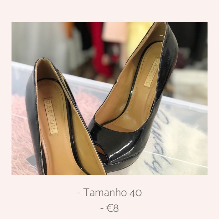 Sapato Salto Aberto Preto