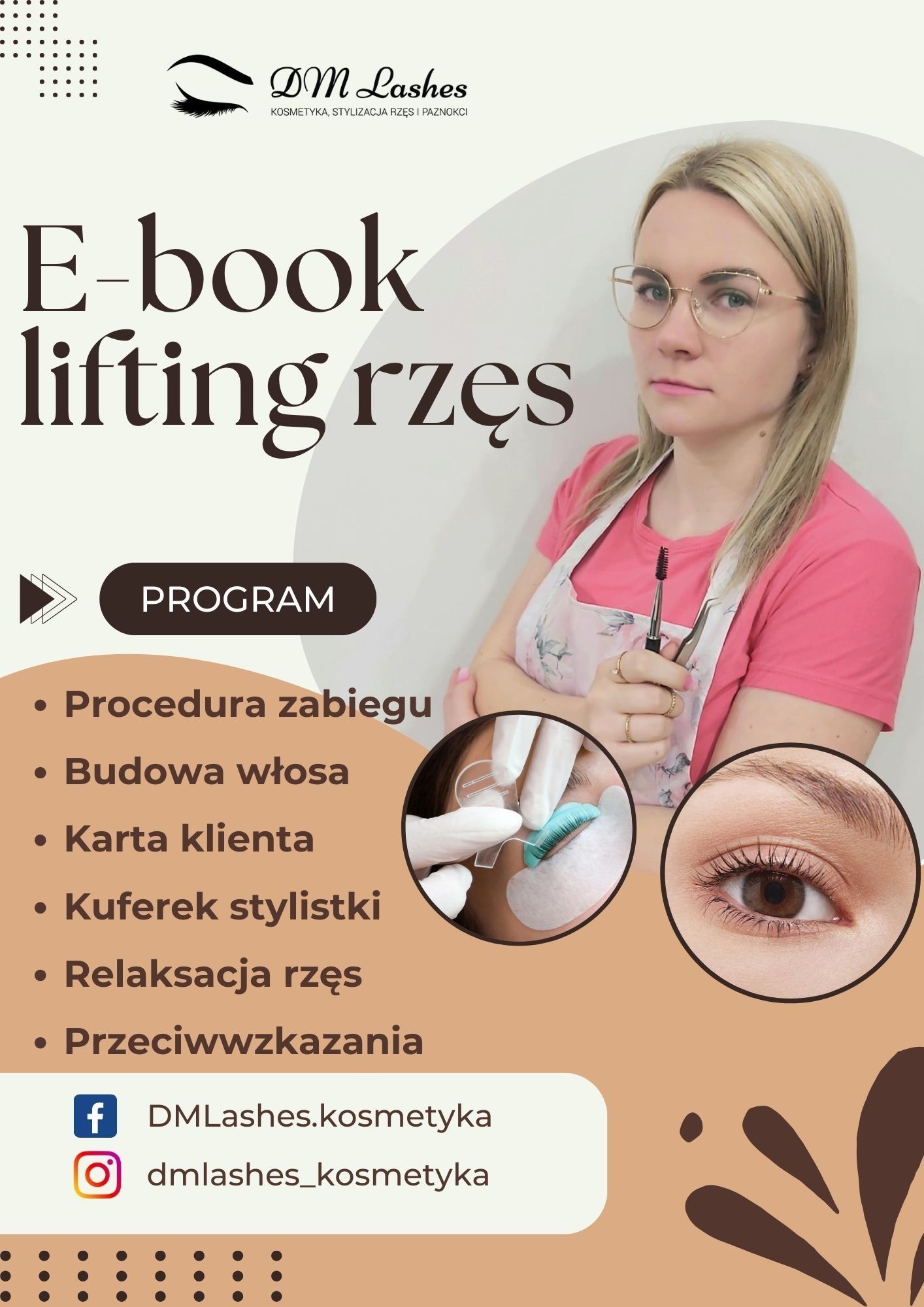 Ebook laminacja brwi , lifting rzęs