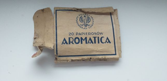 Eksponat z roku 1924 opakowanie po Papierosach Aromatica