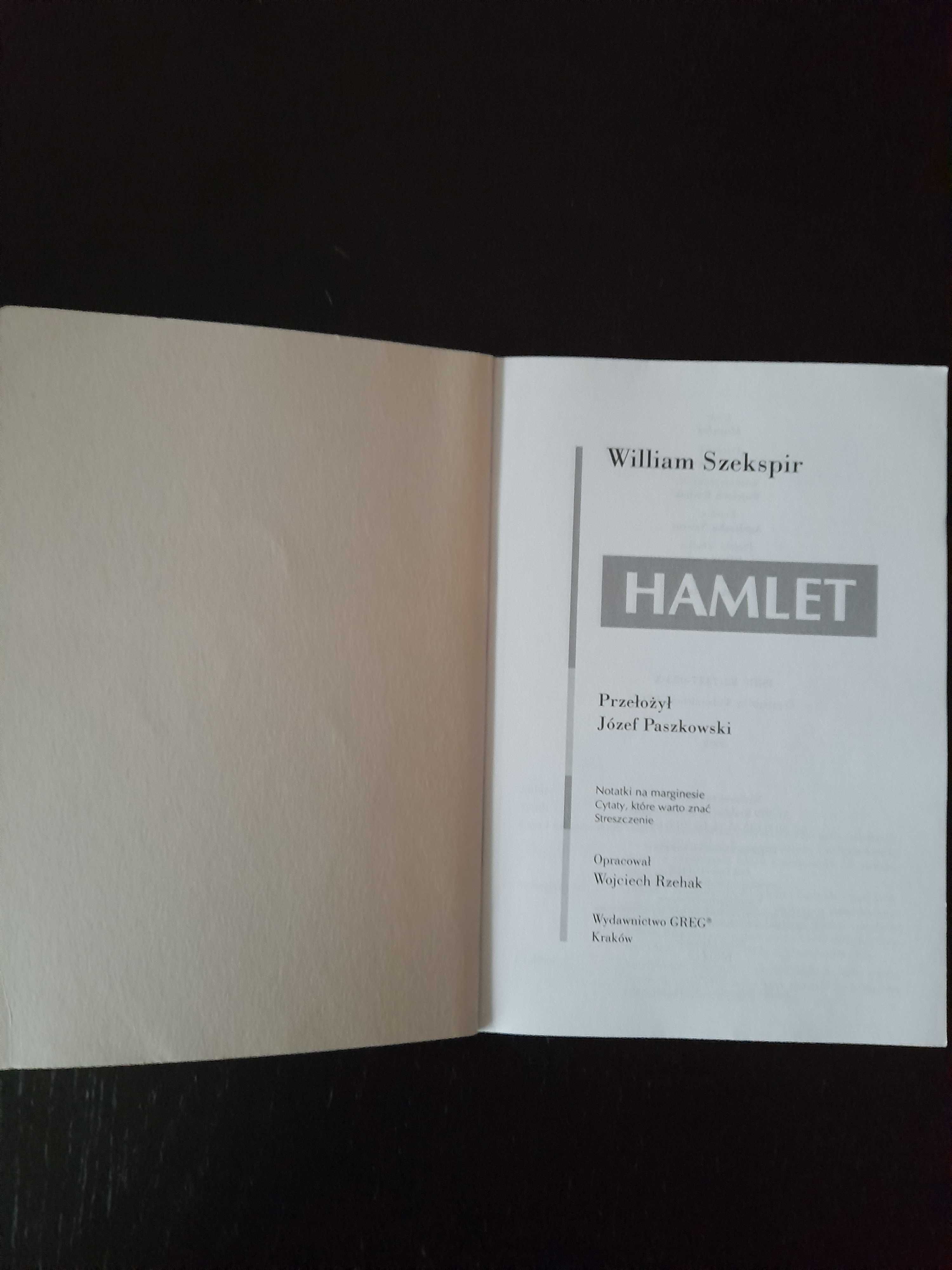 Książka - HAMLET Autor: William Szekspir