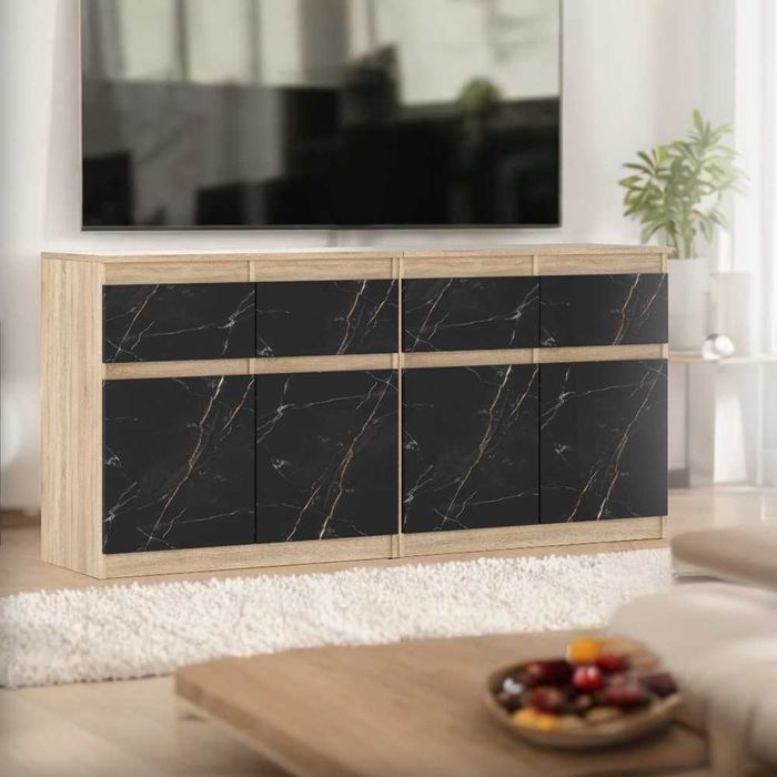 Komoda Nowoczesna Olia Mini 160cm 4 Szuflady Szafka Do Salonu Sypialni