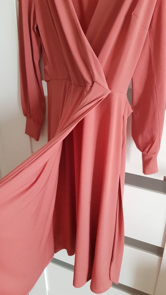 H&m sukienka kopertowy dekolt r 38