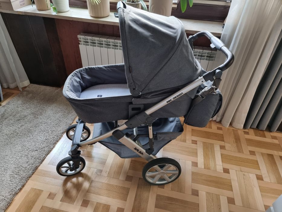 Wózek ABC salsa 4 (gondola, spacerówka i adaptery) + akcesoria