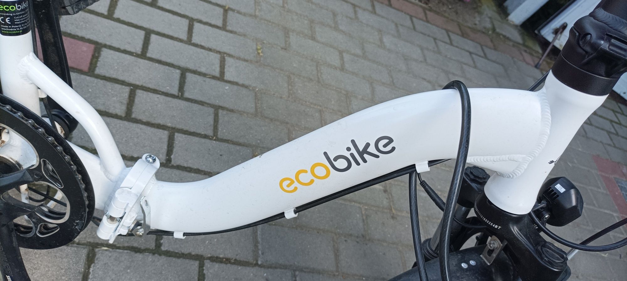 Rower elektryczny EcoBike Even White biały składak 177 km przebieg