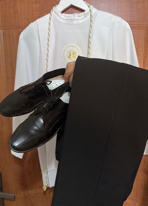 Okazja!Komplet Alba komunijna+spodnie+buty dla chlopca 146cm jak nowe!