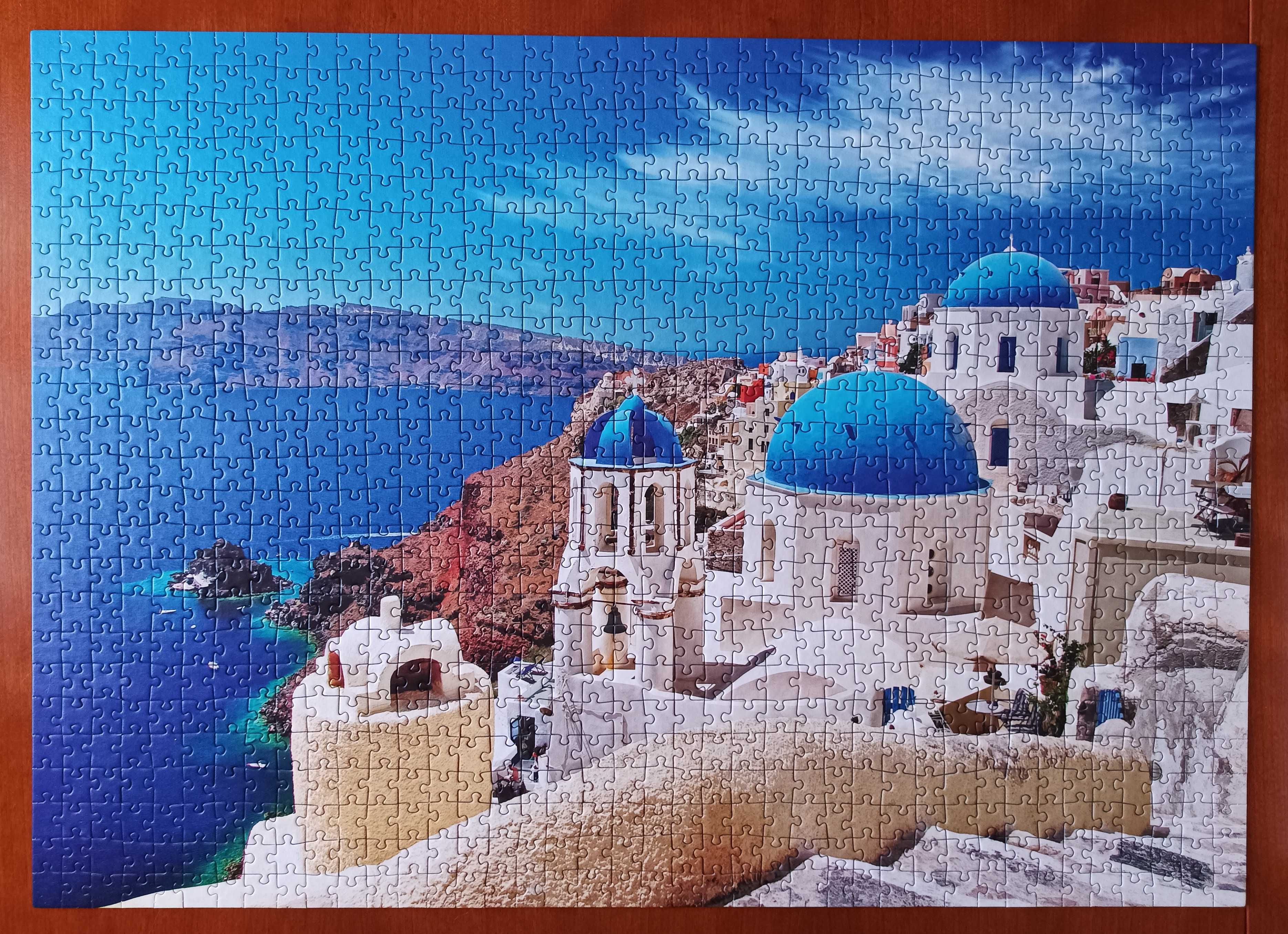 Puzzle 1000 Szlakiem Odkrywców - Kraje Śródziemnomorskie - Santorini