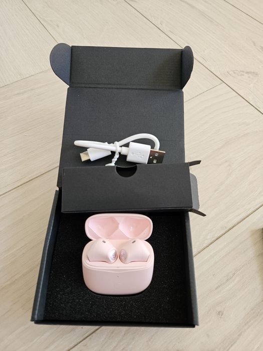 Słuchawki różowe, bezprzewodowe Sound Peats Air 3