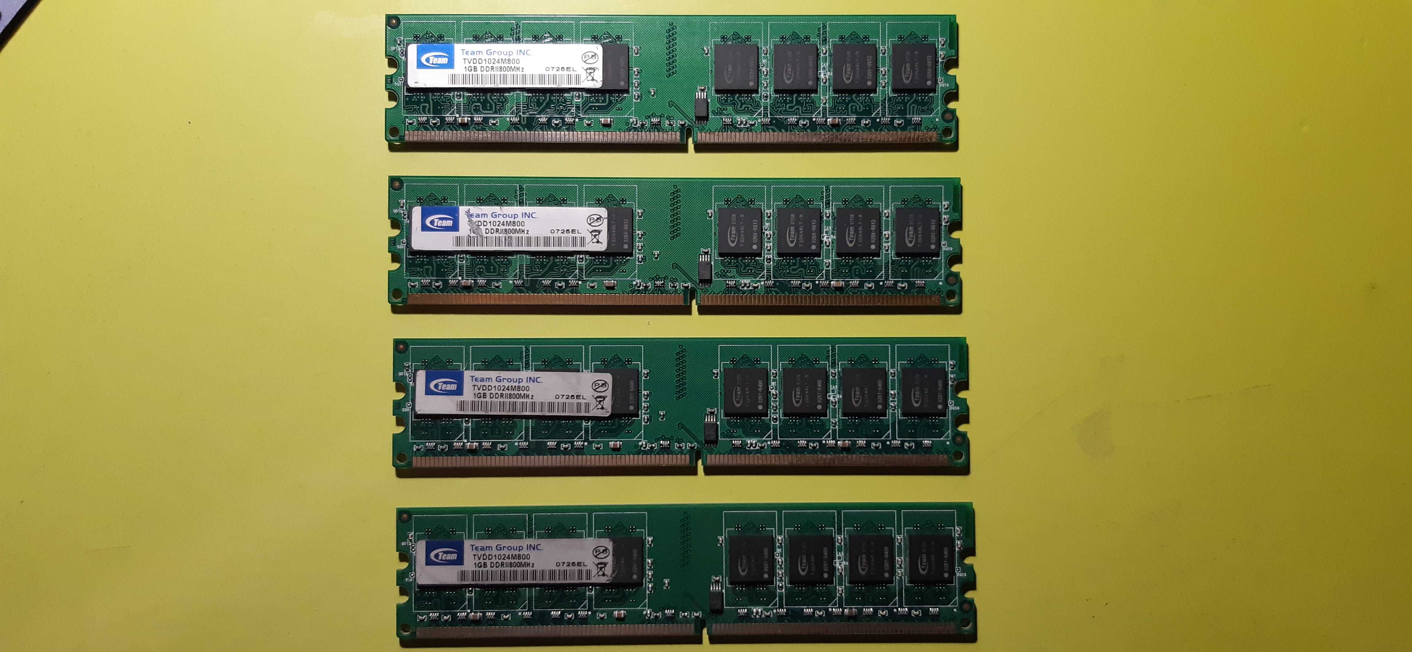 Memória Ram Team Group INC. 4 X 1 GB DDR2 800 Mhz