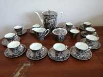 Serwis kawowy herbaciany Włocławek Carry porcelana z PRL