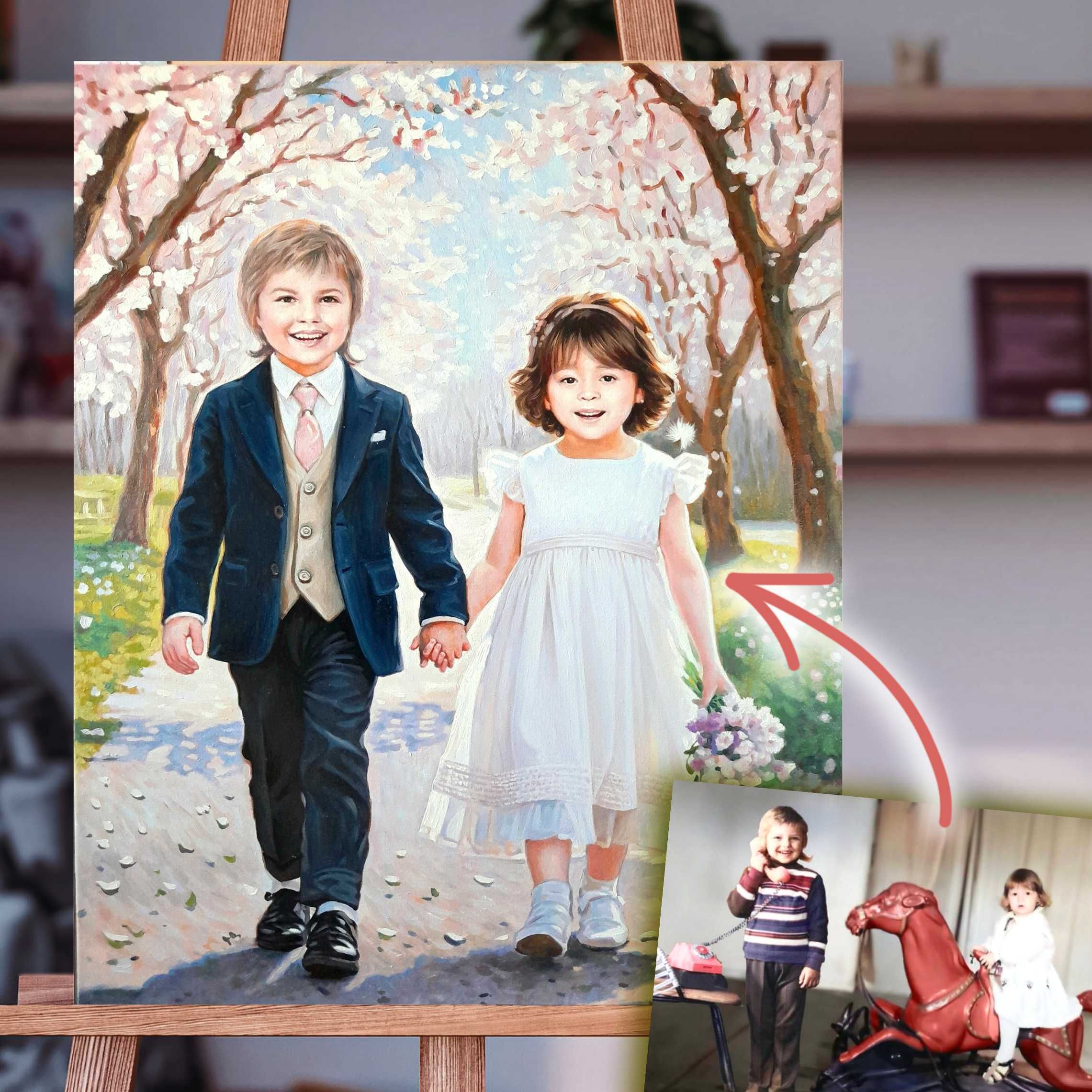 Obraz olejny, portret farbami olejnymi ze zdjęcia, Artysta\Malarz