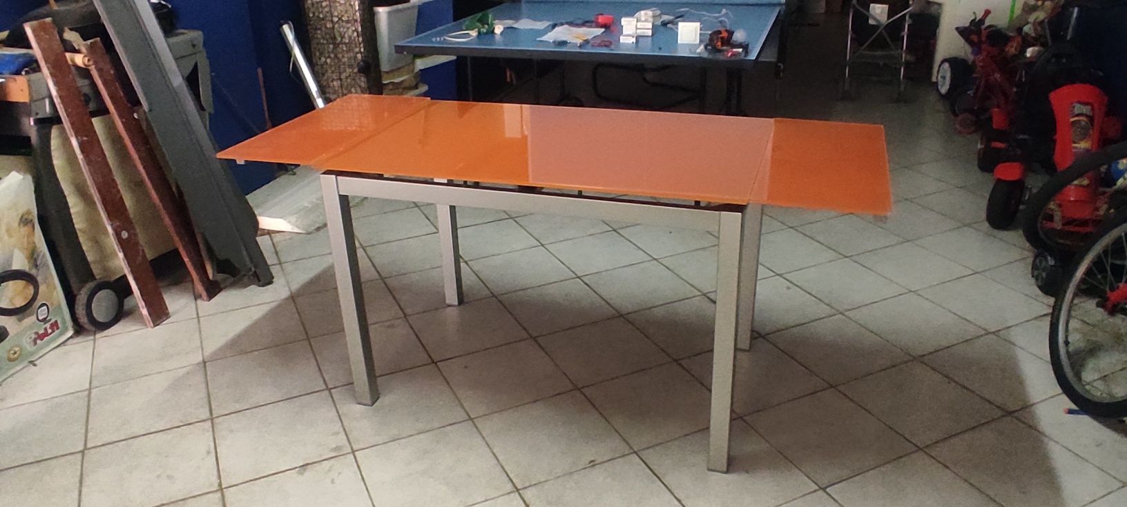 Mesa de cozinha estensivel vidro temperado