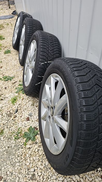 4x Alufelgi 15" wraz z opomami zimowymi, Seat Ibiza Toleda 5x100