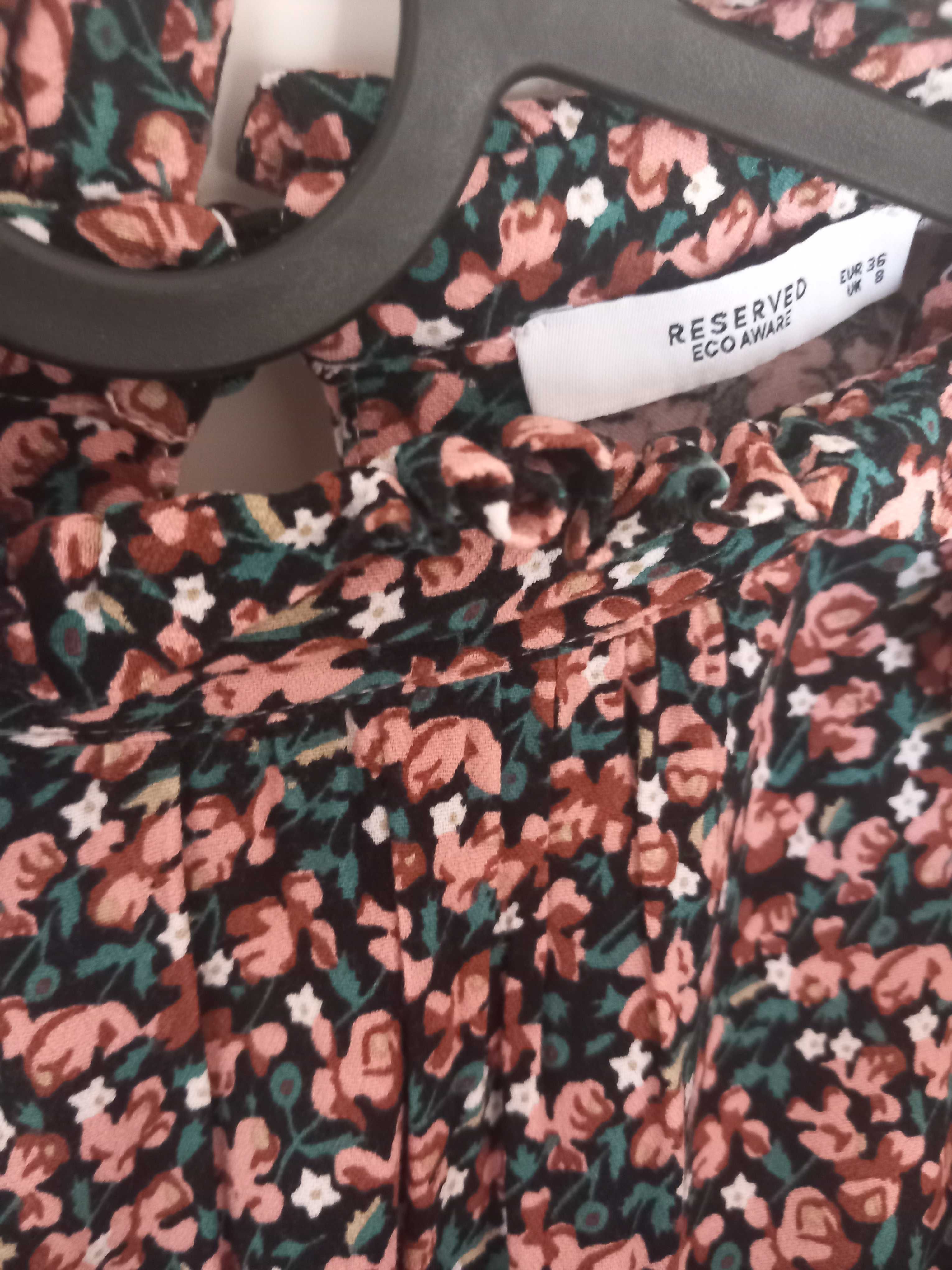 wzorzysta sukienka rozkloszowana  Reserved rozmiar 36