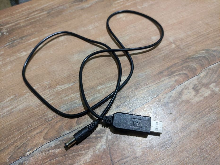 Кабель, дріт, провод для роутера 12v, модему usb dc з 5v на 12v вольт
