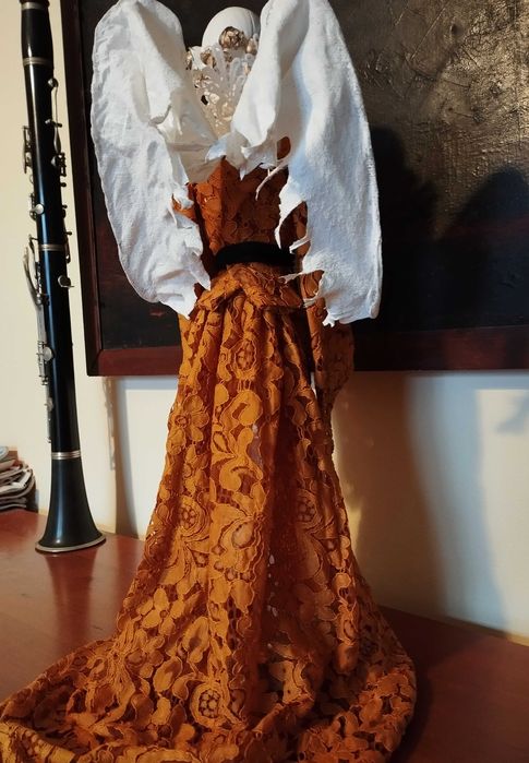 Anioł Elżbietański,figurka rzemiosło handmade powertex 45cm
