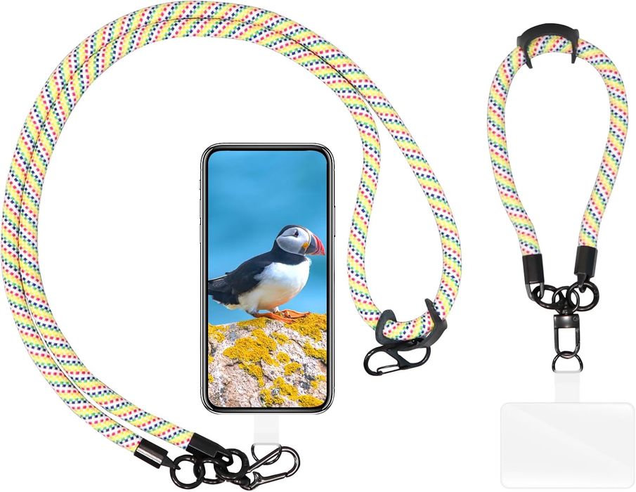 Smycz do Telefonu na Szyję na Identyfikator Regulowana 1xmała 1xduża