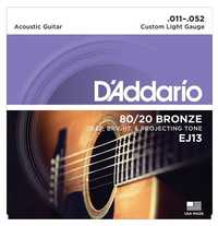 Struny do gitary akustycznej D'Addario EJ 13 Bronze 11-52