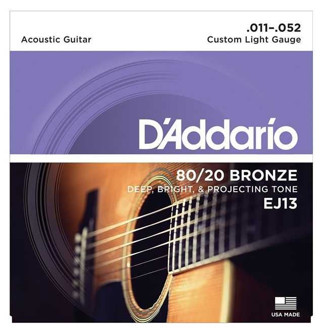 Struny do gitary akustycznej D'Addario EJ 13 Bronze 11-52