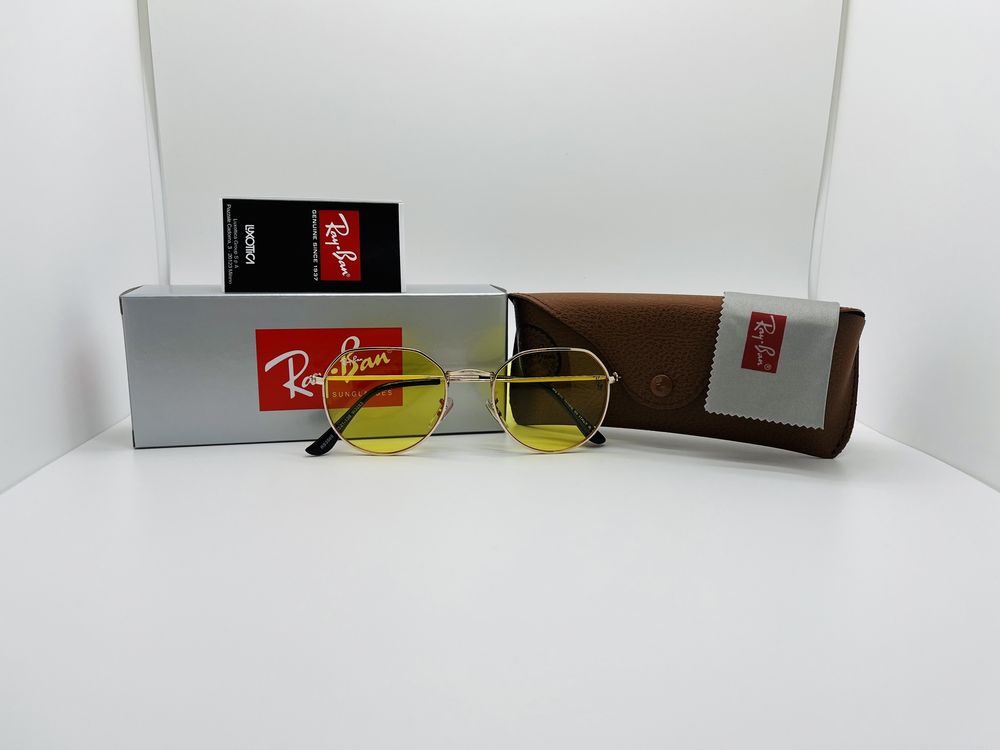 Окуляри для водіїв антифари жовті Ray Ban Jack 3565 Gold|Yellow