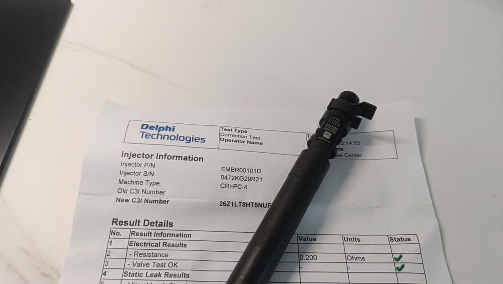 Wtryski regenerowane testowane wydruk EMBR00101D