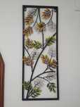 Quadro Moldura Ferragem Decoração com folhas árvore casa apartamento.