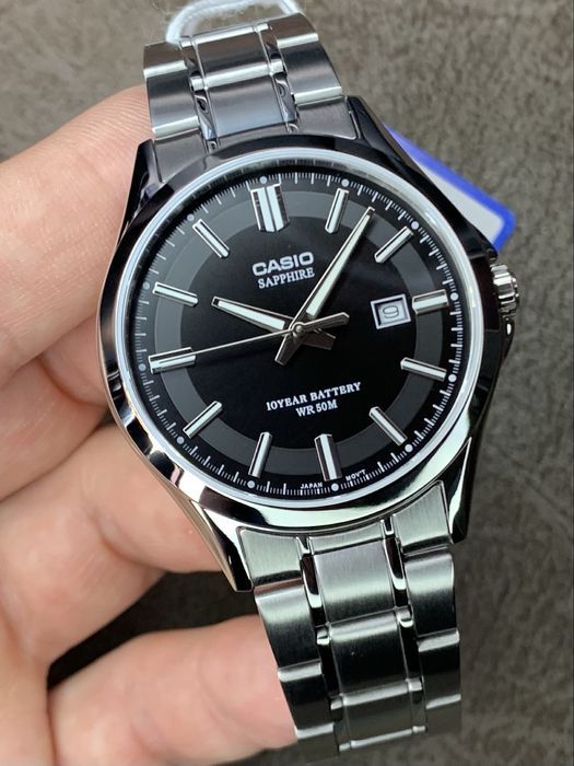 Годинник чоловічий Casio MTS-100D-1A Сапфір Оригінал Гарантія Часы