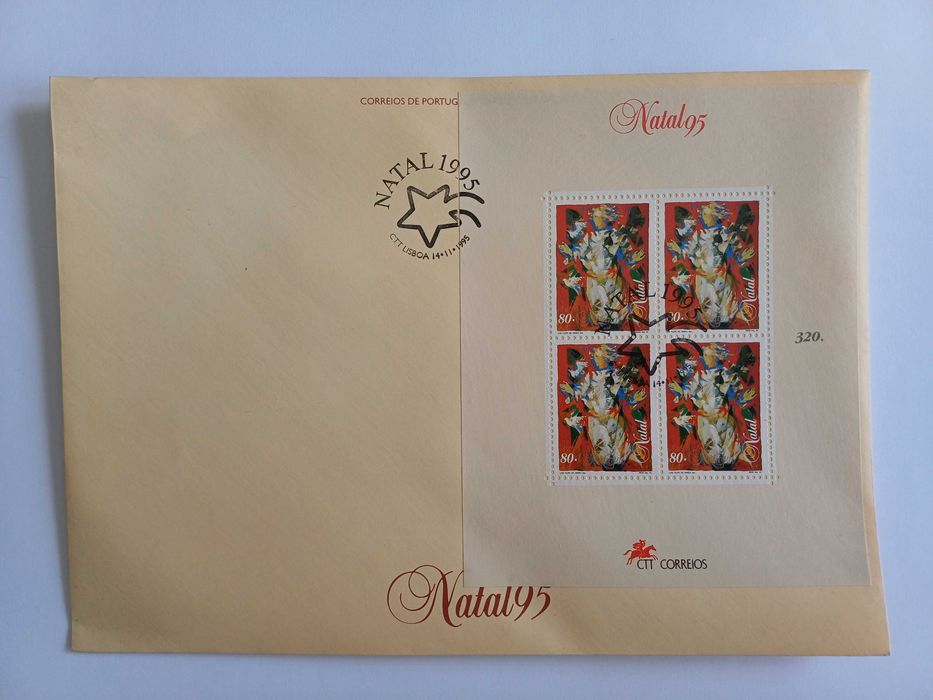 Portugal – FDC Bloco Natal 1995, com Portugal