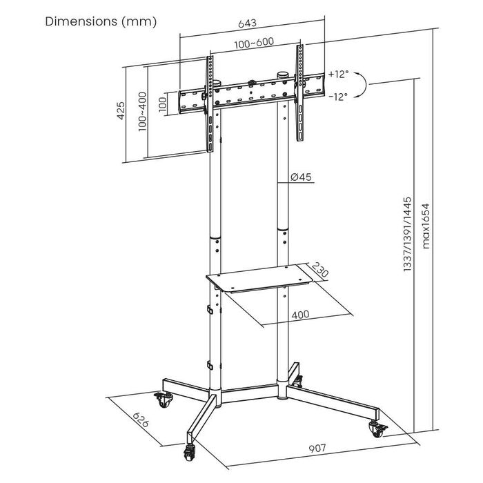 Стійка для телевізора 37"-70" ITech T1042TE БЕЗКОШТОВНА ДОСТАВКА НП