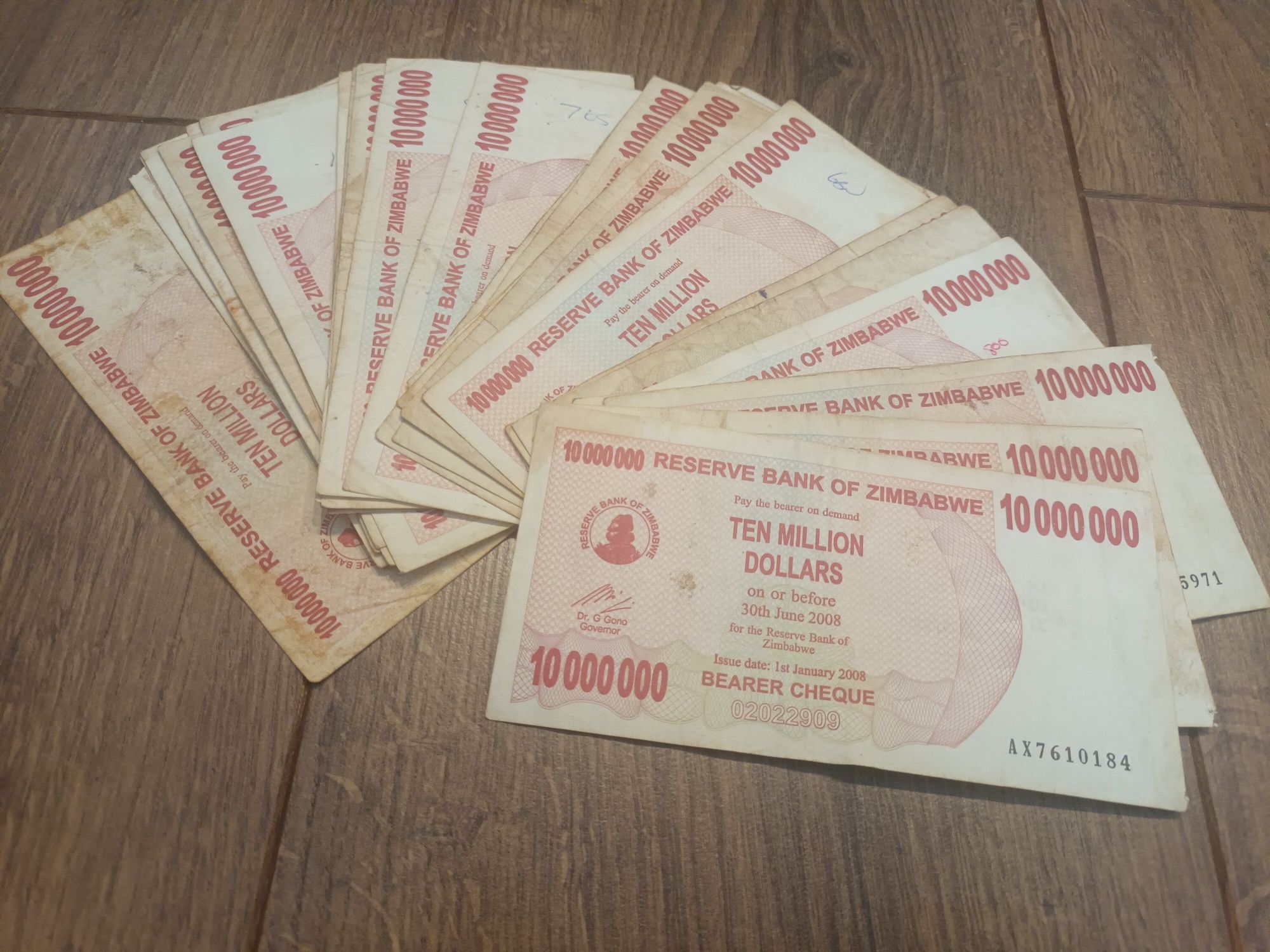Banknoty Zimbabwe 24sztuki