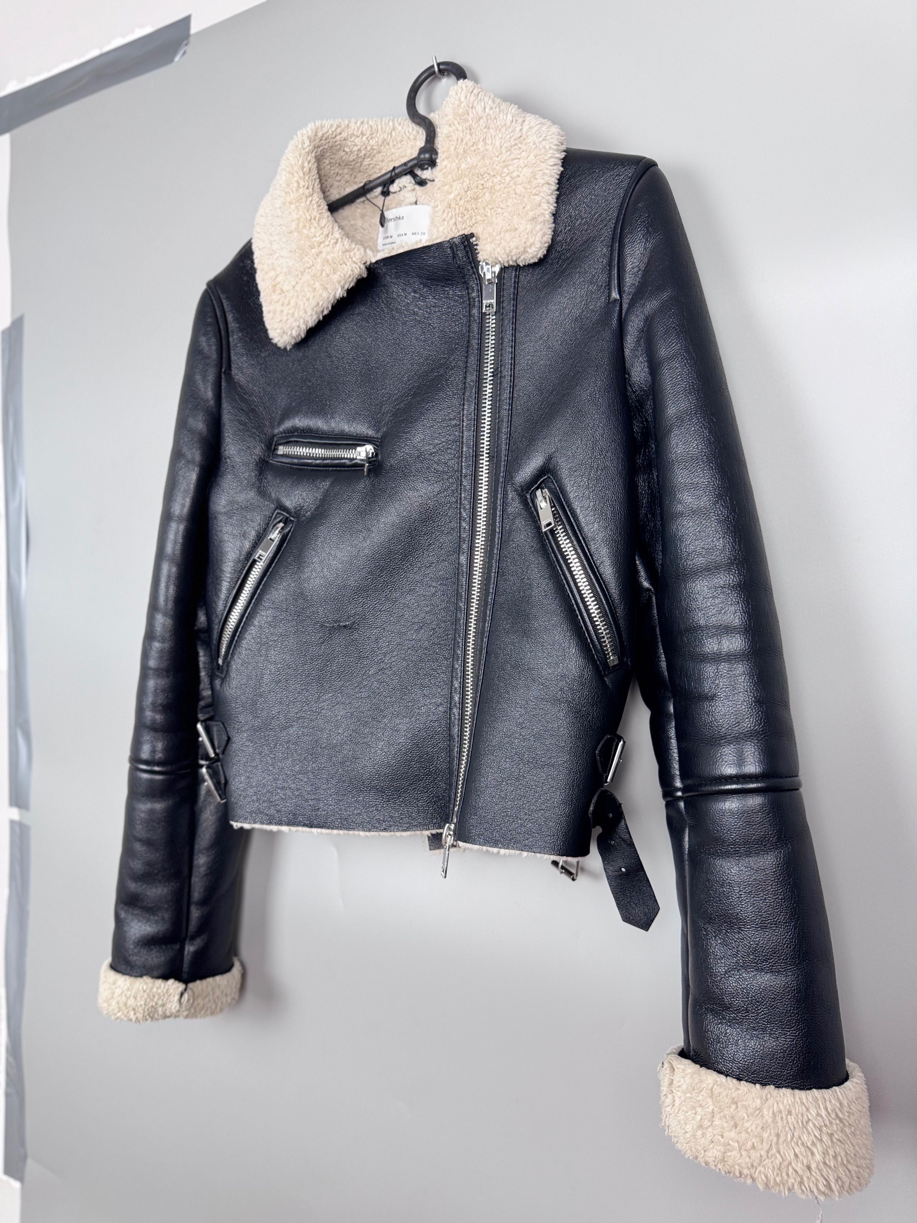 Дубленка куртка кожанка жіноча Bershka Zara