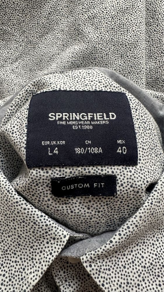 Koszula we wzory w kropki wzorzysta we wzorki elegancka M Springfield