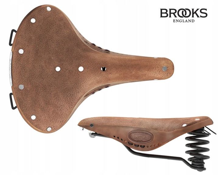 Siodełko BROOKS B67, Brown Top, Steel Black Rail, Waga 850g, Linia Lea