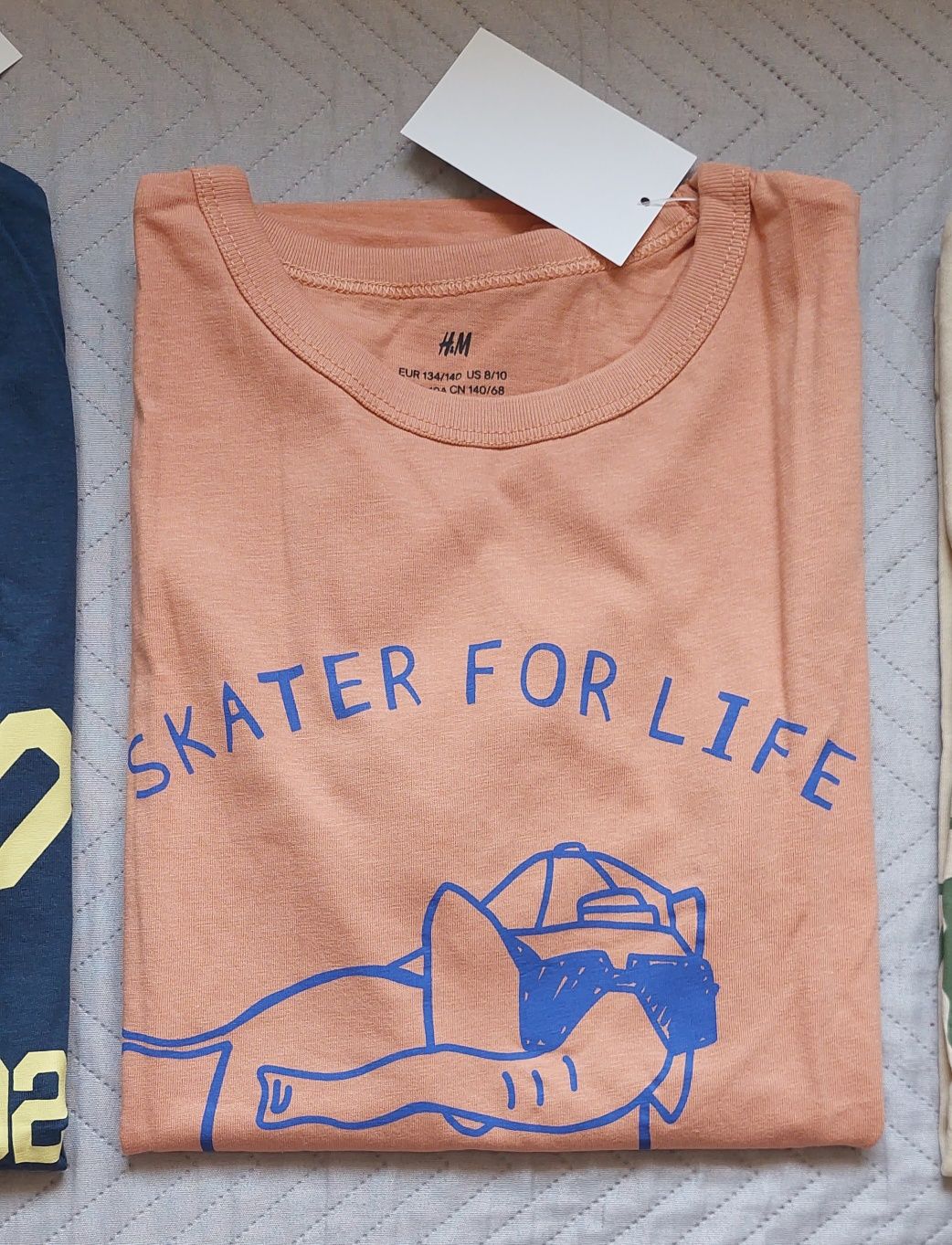 NOWE Tshirt koszulki H&M 134 140 dinozaur dinozaury słoń zestaw komple