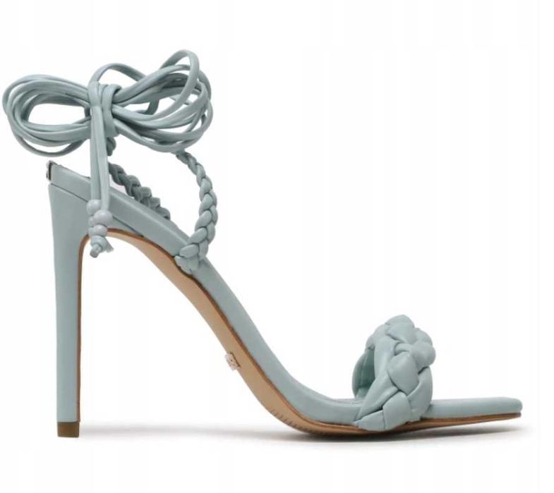 Sandały Szpilki Guess Niebieskie na Lato Wiązane Roz 40 Premium