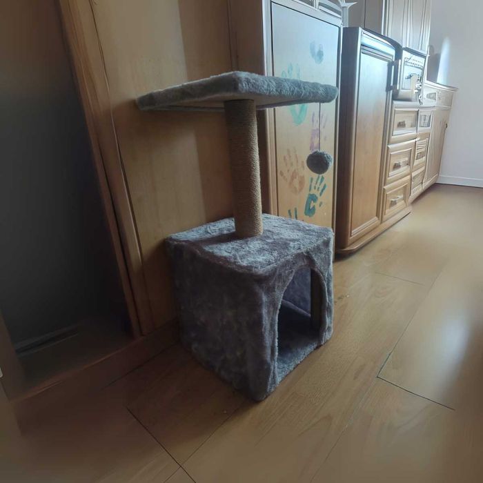 DRAPAK dla kota domek WIEŻA legowisko słupek ZABAWKA sizal 3 poziomy