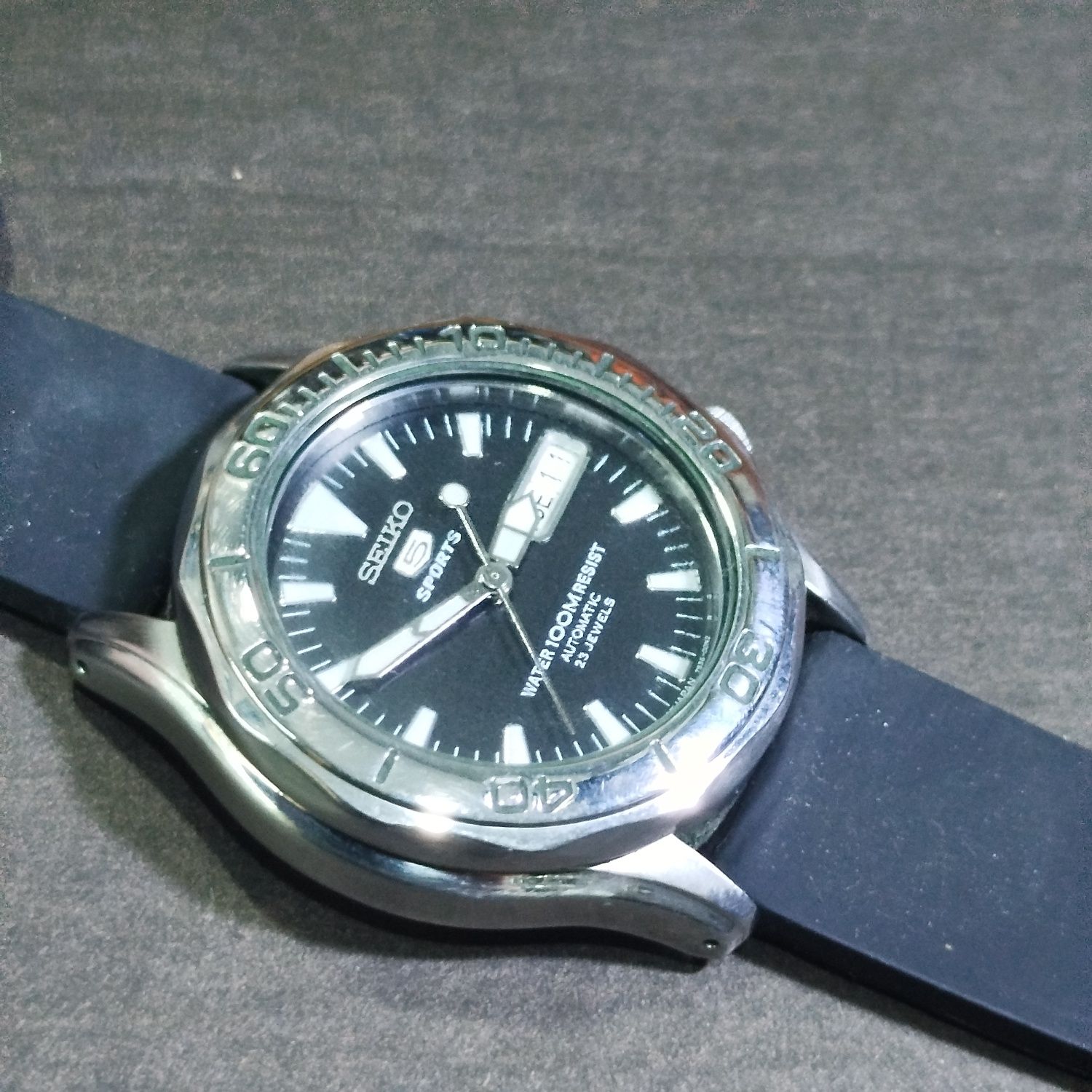 SEIKO 5 Sports Automatic Watch, 7S26-01G0, Skeleton Back, Stainless vi