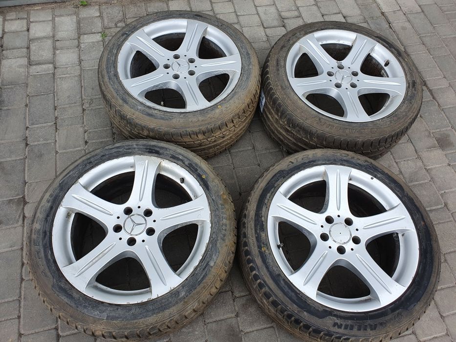 Диски Мерседес 18" разноширокие, резина разноширокая