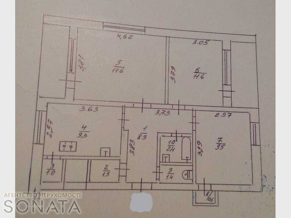 Продам 3-х кімн.квартиру Сучасне планування