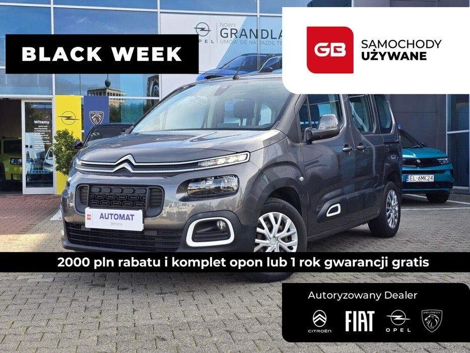 Citroën Berlingo *OFERTA BLACK WEEK* 1.2 130KM automat Feel Salon PL, serwisowany.